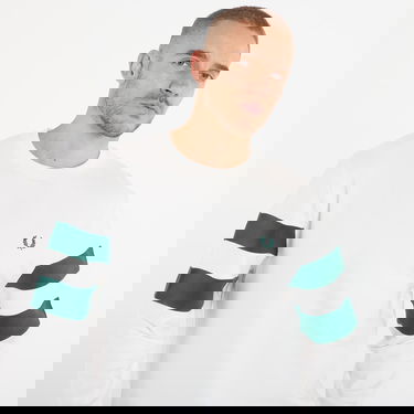 Mikina Fred Perry Peached Tipped Sleeve Sweatshirt Biela | M1731 129, 4