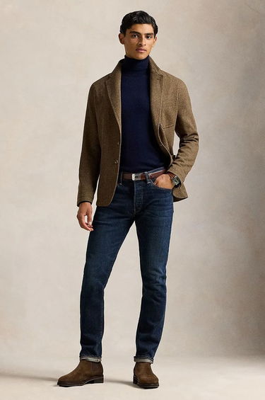 Opasok Polo by Ralph Lauren Wool Blend Sport Coat Hnedá | 715949993, 4