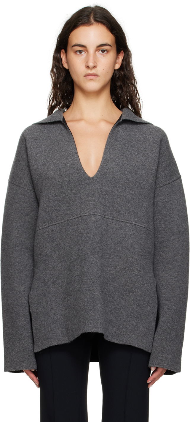 Sveter Jil Sander Reversible Sweater Šedá | J02GP0132_J14509, 0