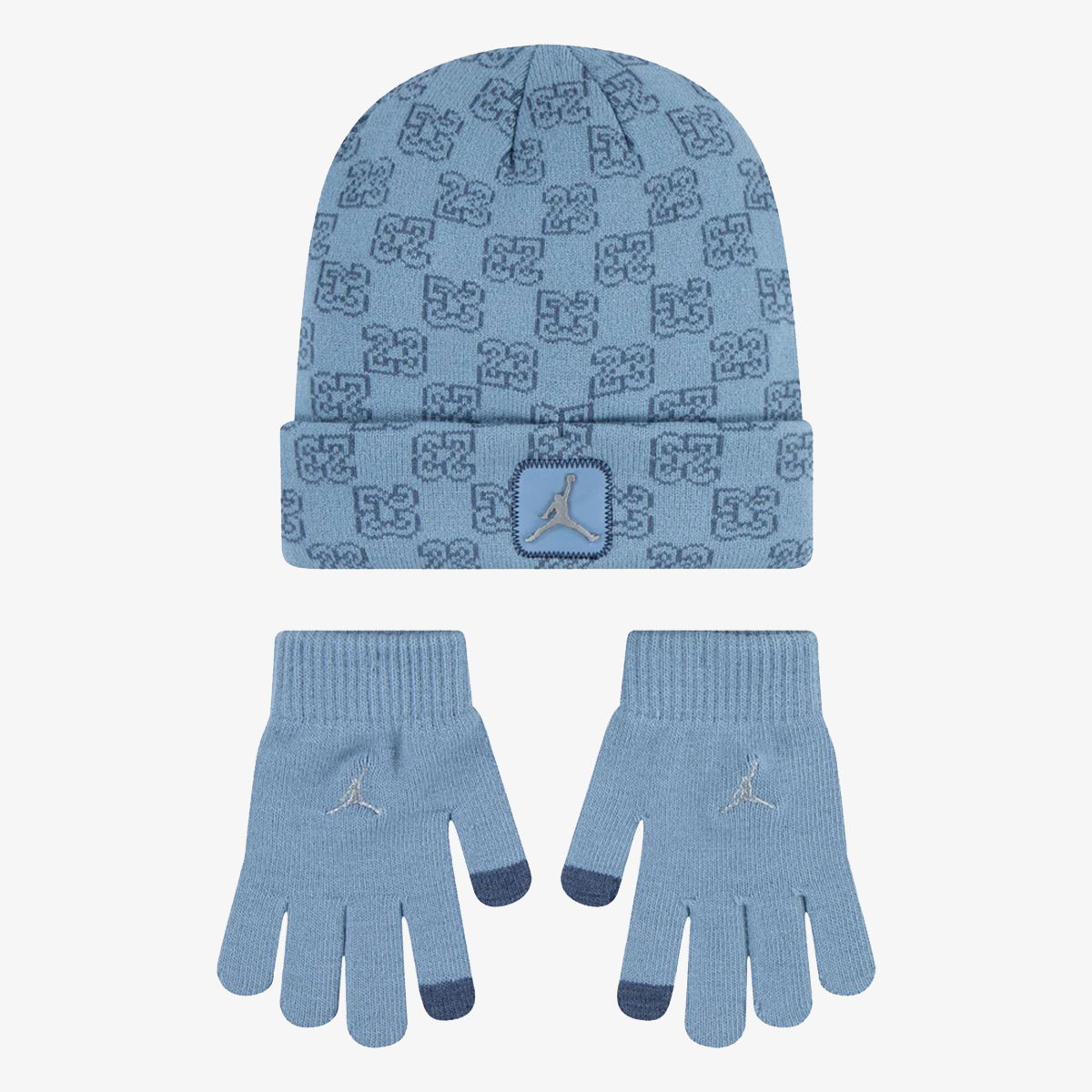 Rukavice Jordan Jordan Monogram Beanie and Gloves Set Modrá | 9A0970-M0S, 0