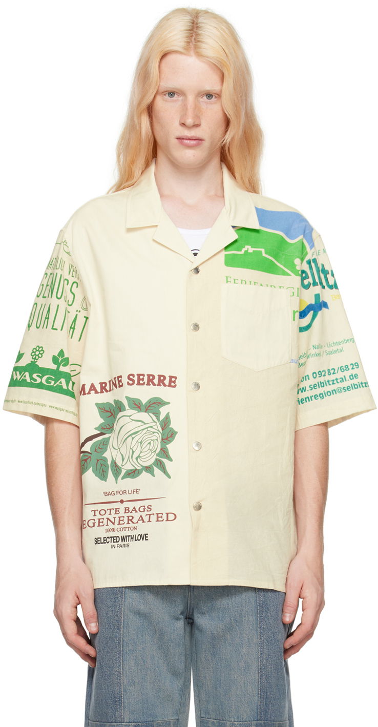 Košeľa Marine Serre Regenerated Shirt Žltá | USI005-WH50, 0