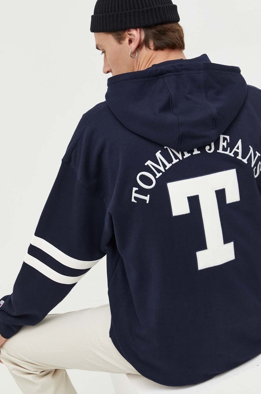 Mikina Tommy Hilfiger Oversized Letterman Hoodie Navy | DM0DM16810, 0