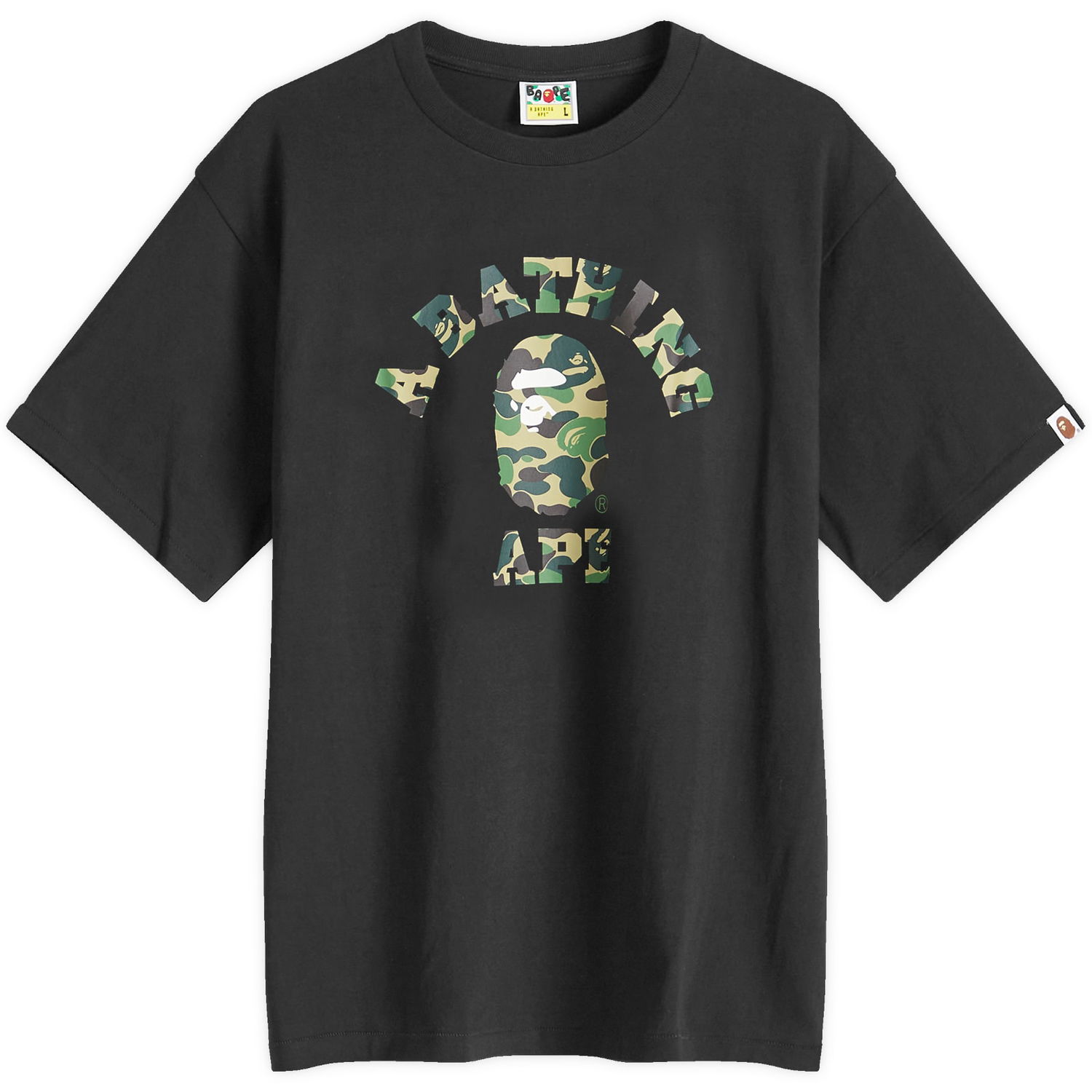 Tričko BAPE ABC Camo College T-Shirt Čierna | 001TEH301006X-BKGR, 0