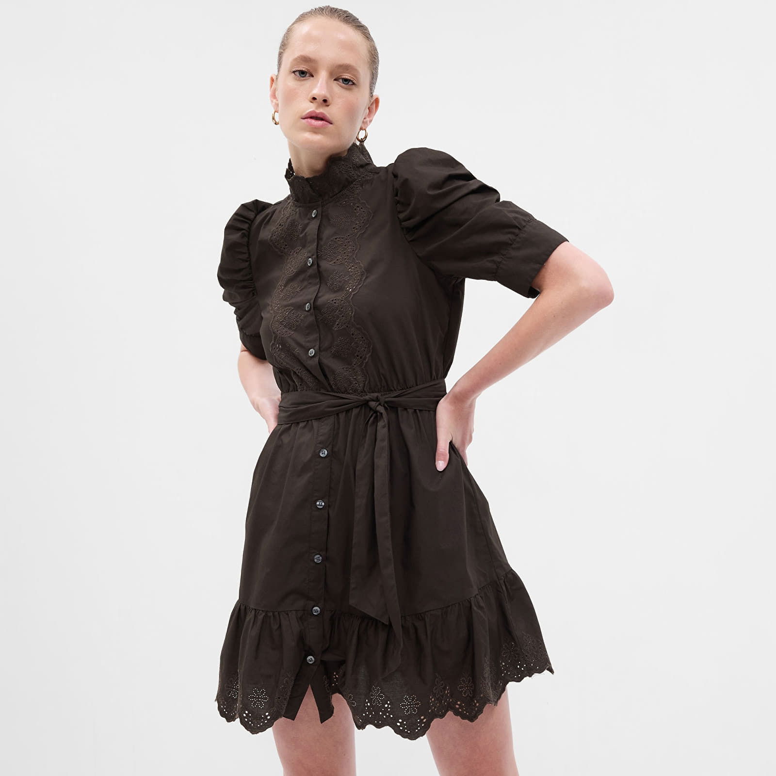 GAP Mini Shirtdress Brown Noir