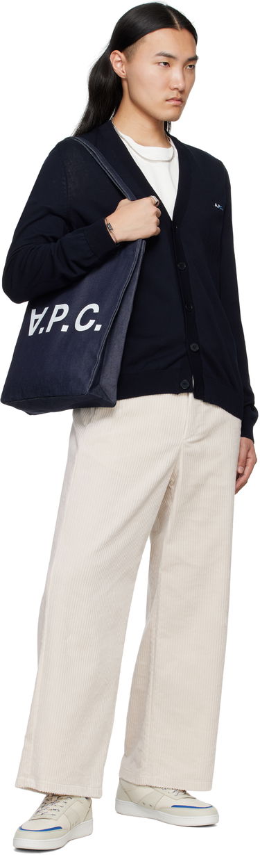 Nohavice A.P.C. A.P.C. River Corduroy Wide-Leg Pants Béžová | COHDW-H08470, 3