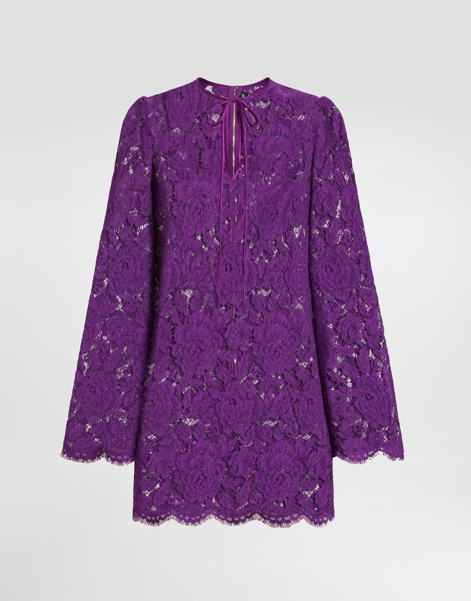 Šaty Dolce & Gabbana Dolce & Gabbana Cordonetto Lace Short Dress Fialová | F6DJOTHLM7LF0571, 0