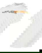 Arrows-Print Crewneck T-Shirt White/Orange