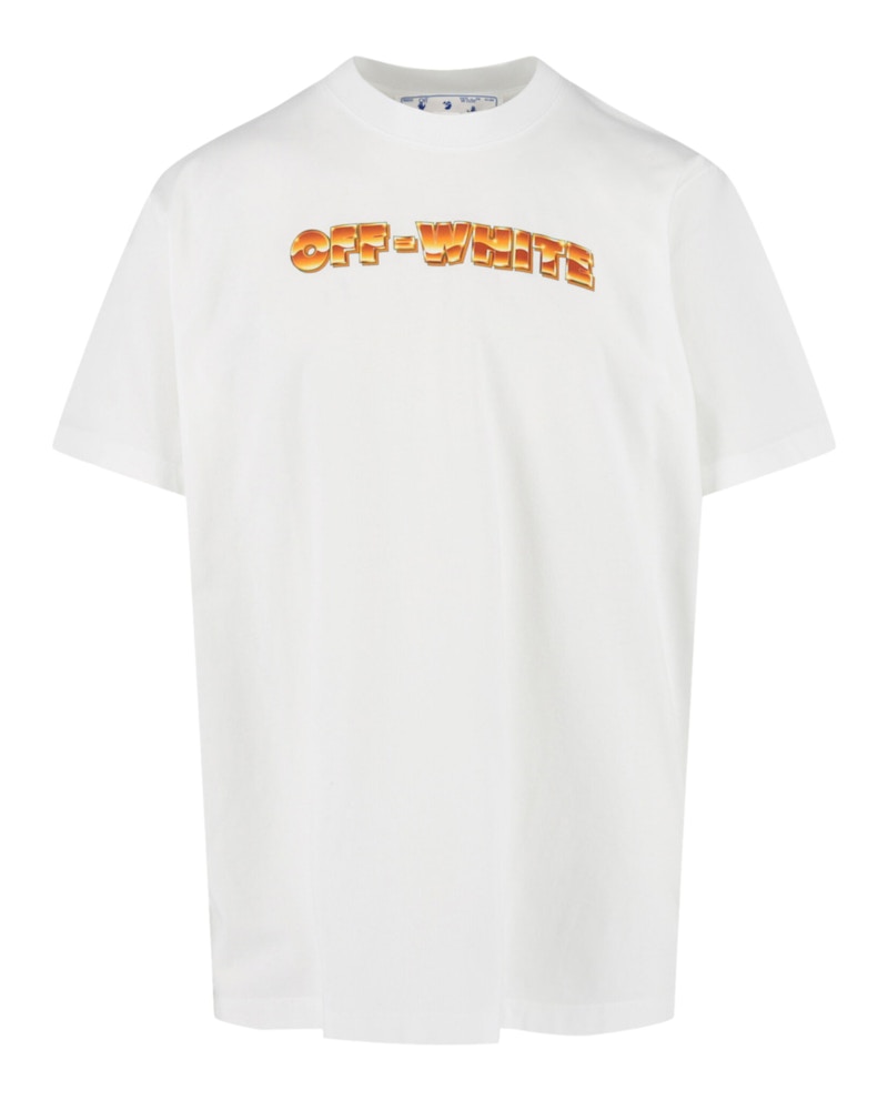 Tričko Off-White Arrows-Print Crewneck T-Shirt White/Orange Biela | AA038S22-JER00-50120