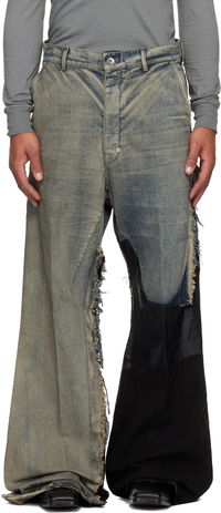 Concordians Joris Distressed Patchwork Wide-Leg Jeans