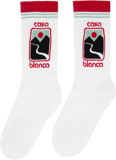 Ponožky Casablanca Casablanca Sunset Valley Socks Biela | APF25-ACC-010-03, 1