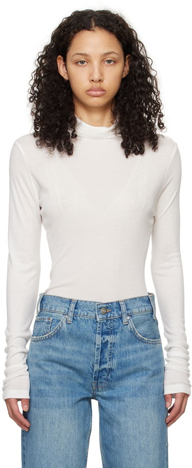 Tričko Anine Bing Slim Fit Turtleneck Top Biela | A-08-2406-100, 0