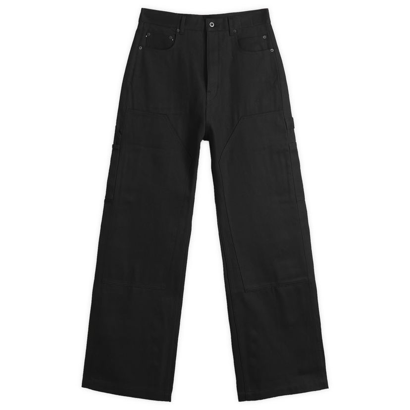 Džínsy Rick Owens Geth Double Knee Jeans Size 30 Čierna | DL01E6387-BLKJP-09