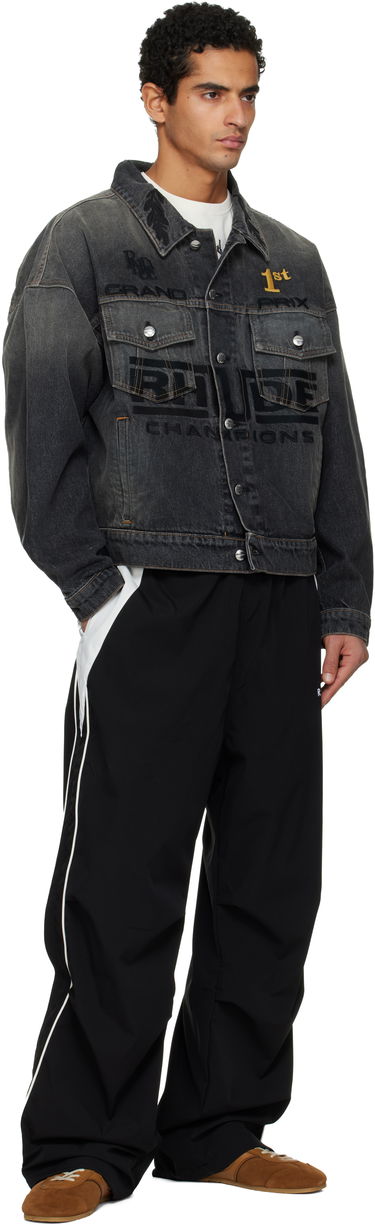 Bunda Rhude Tire Trucker Grand Prix Champions 1st Denim Jacket Čierna | RHFW25JA04012, 3