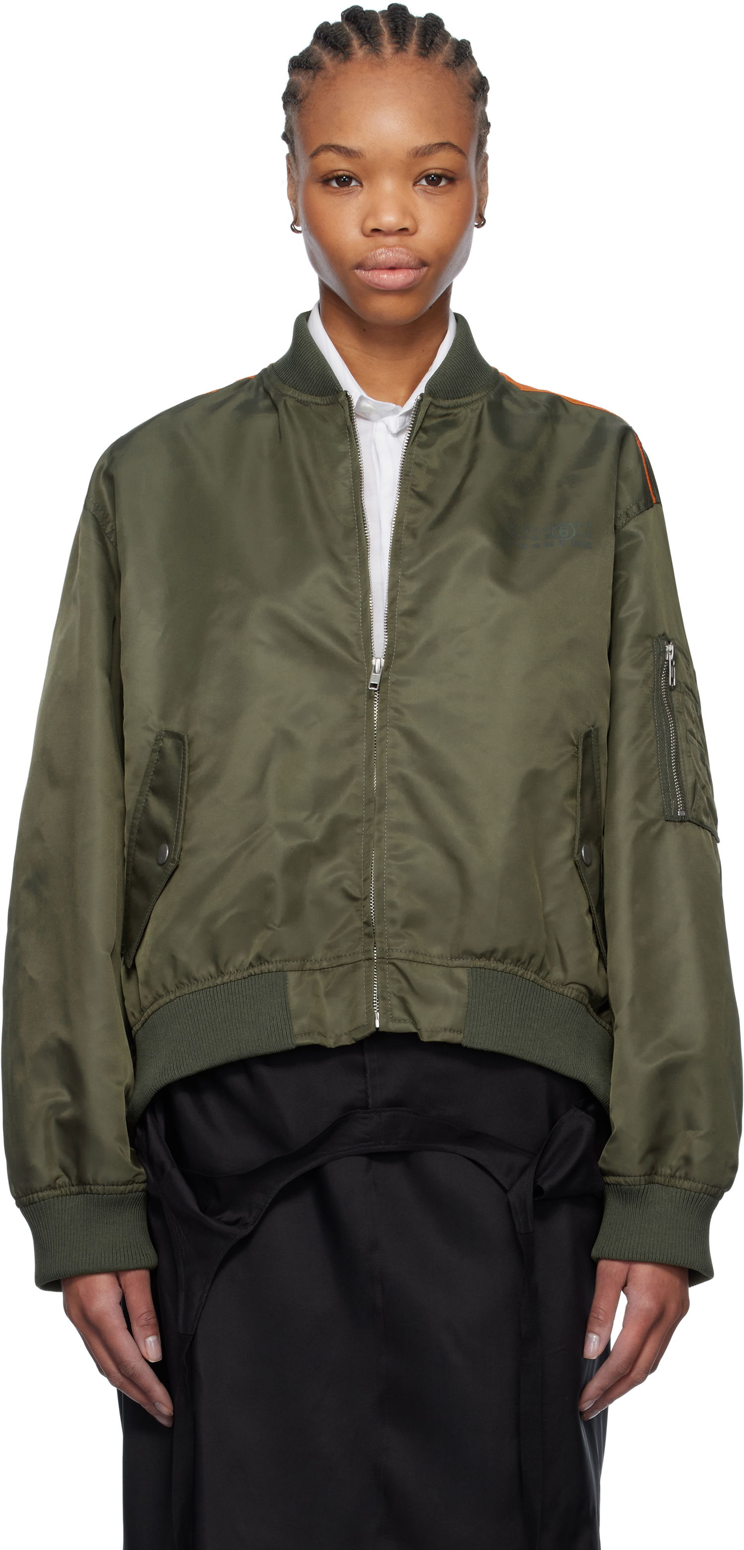 Bomber bunda Maison Margiela MM6 Maison Margiela Spliced Bomber Jacket Zelené | S52AM0315 M35257, 0