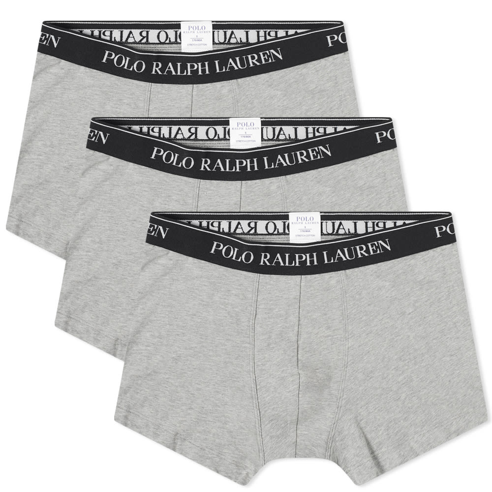 Boxerky Polo by Ralph Lauren Cotton Trunk - 3 Pack Andover Heather Šedá | 714835885005, 1