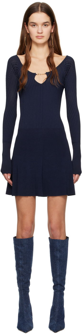 Šaty Jacquemus 'La mini robe Pralu' Minidress Navy | 24E241KN356-2358, 0