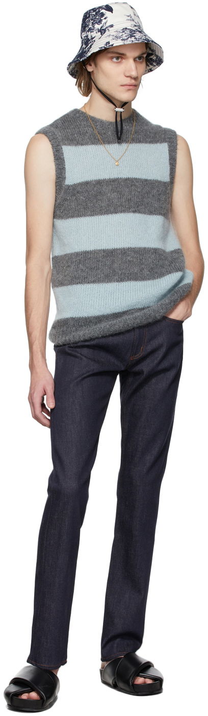 Erdem Ethan Mohair Striped Vest