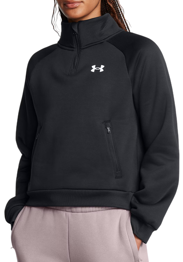 Mikina Under Armour Fleece Pro 1/2 Zip Sweatshirt Čierna | 1386505-001, 0