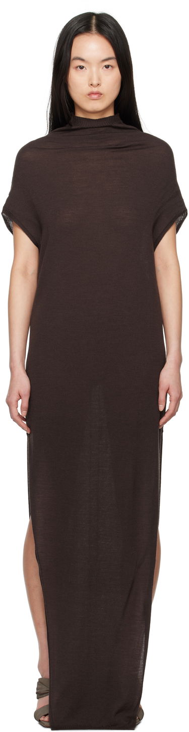 Šaty Rick Owens Rick Owens Hollywood SL Crater Maxi Dress Hnedá | RP01E7602 M, 0
