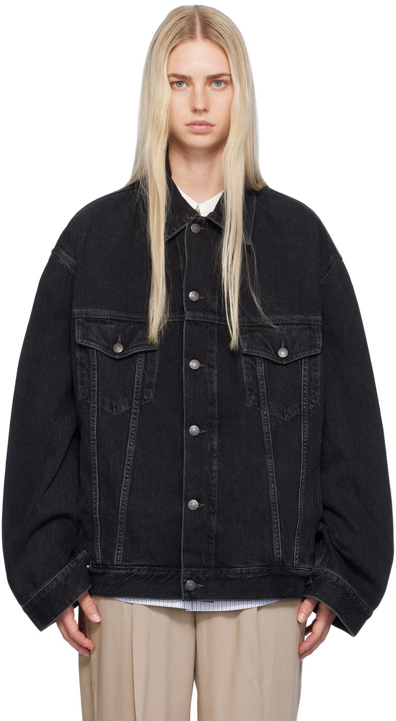 Bunda Acne Studios Black Oversized Denim Jacket Čierna | C90179-