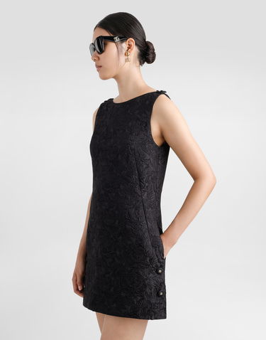 Šaty Dolce & Gabbana Dolce & Gabbana Floral Quilted Jacquard Sack Dress Čierna | F6TMLTGDCSSN0000, 3