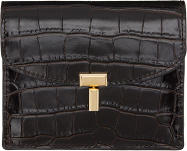 Peňaženka TOTEME TOTEME T-Lock Croco-Embossed Card Holder Hnedá | 251-WAM0042-LE0076, 0