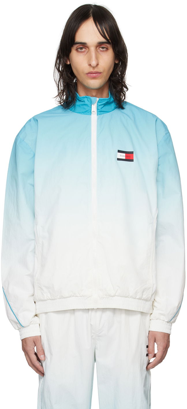Bunda Tommy Hilfiger Tommy Jeans Blue & White Gradient Biela | DM18074 CV3, 0