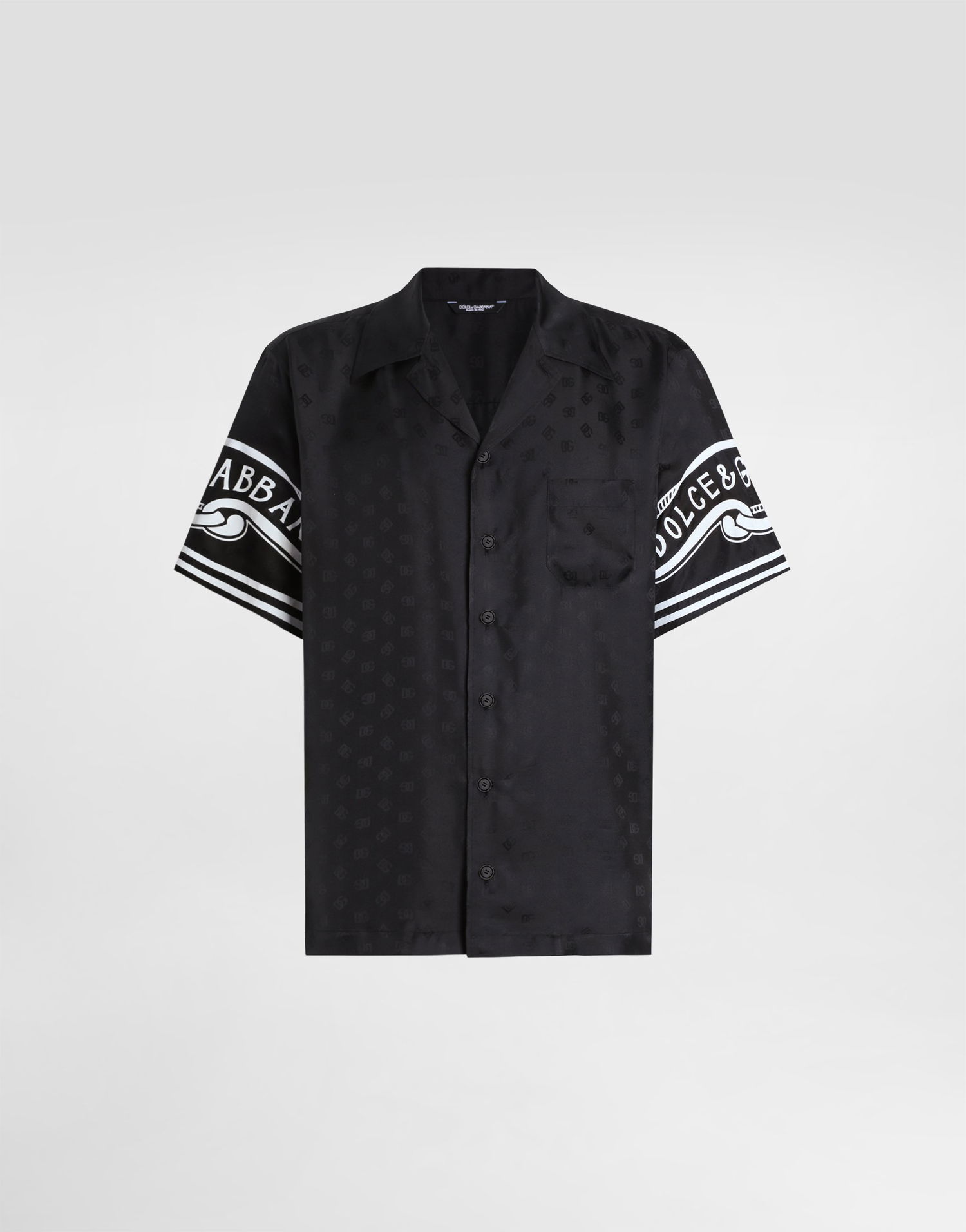 Košeľa Dolce & Gabbana Printed Silk Shirt Čierna | G5JH9TGI979N0000, 0