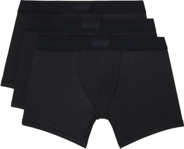 Boxerky SKIMS Three-Pack Cotton Boxer Briefs Čierna | BO-BBR-5635M, 0