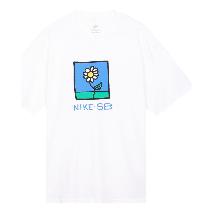Tričko Nike SB Floral Print T-Shirt Biela | FB8139-100