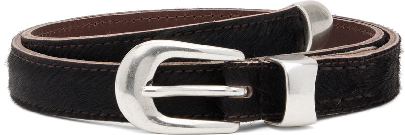 Opasok OUR LEGACY Calf Hair Belt 2 CM Čierna | A4258CC