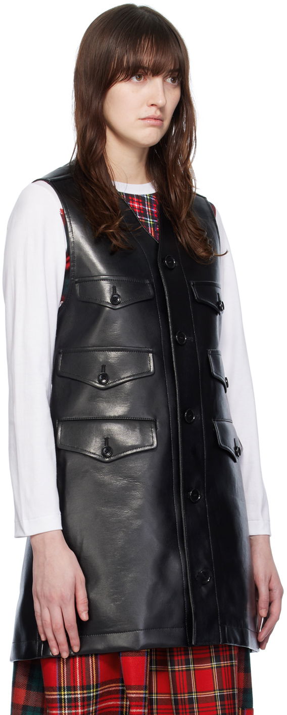 Vesta Comme des Garçons Comme Des Garçons Belted Faux-Leather Vest Čierna | TL-V009-051, 1