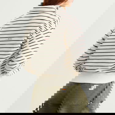 Mikina JW Anderson JW Anderson Striped Polo Sweatshirt, Size Large Biela | JW0243-PG1857-036, 3
