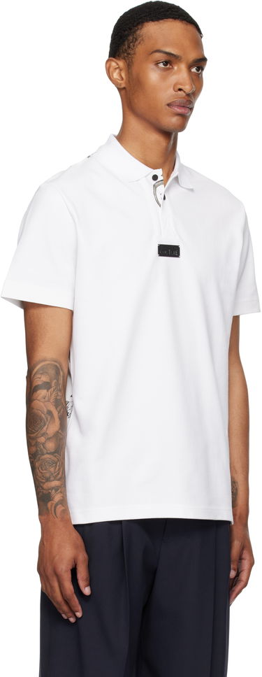 Polo tričko Versace Versace Jeans Couture Outline Barocco Polo Čierna | E78GAG627_EJ0003, 4