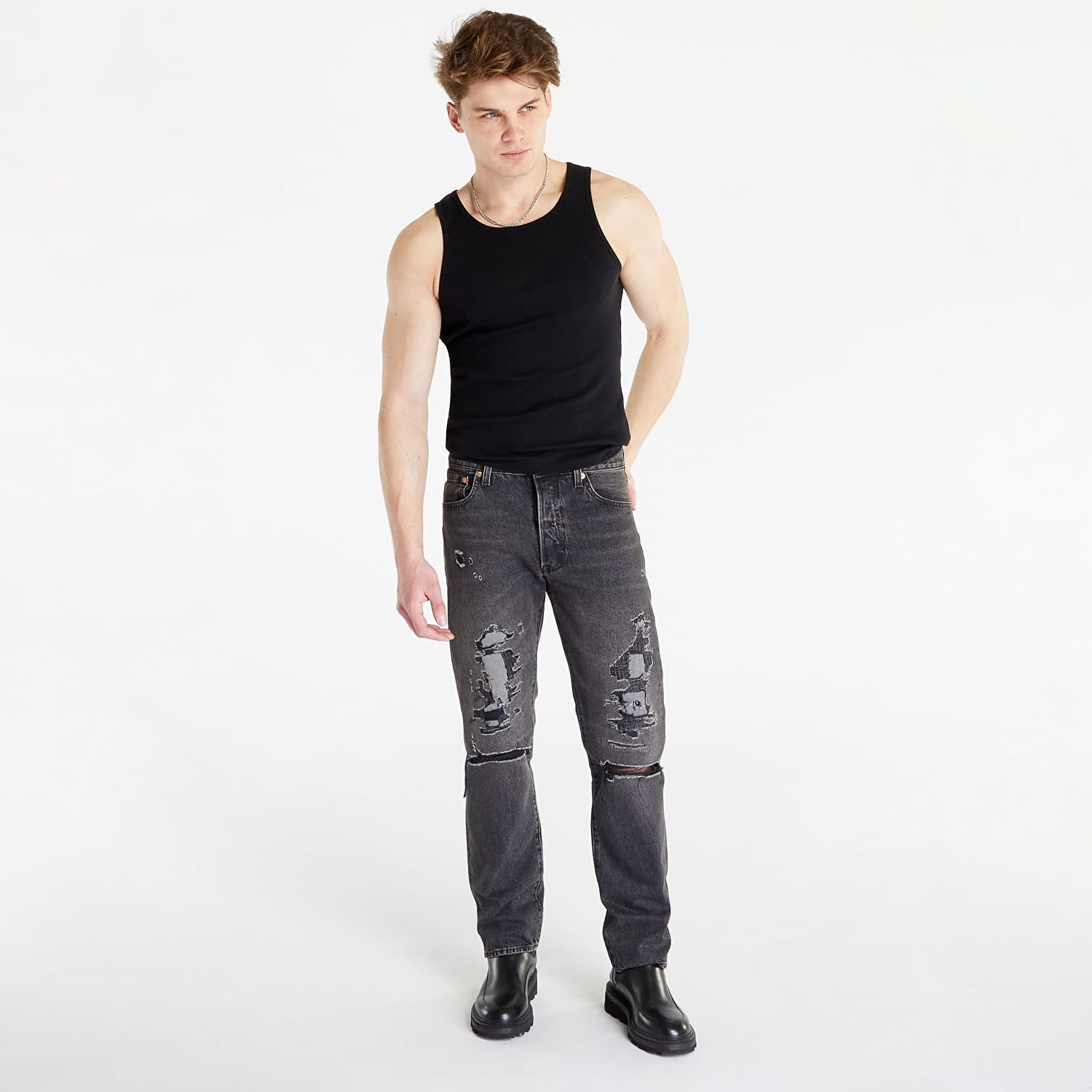 Džínsy Levi's 501 1954 Super Destructed Šedá | A4677-0001, 0