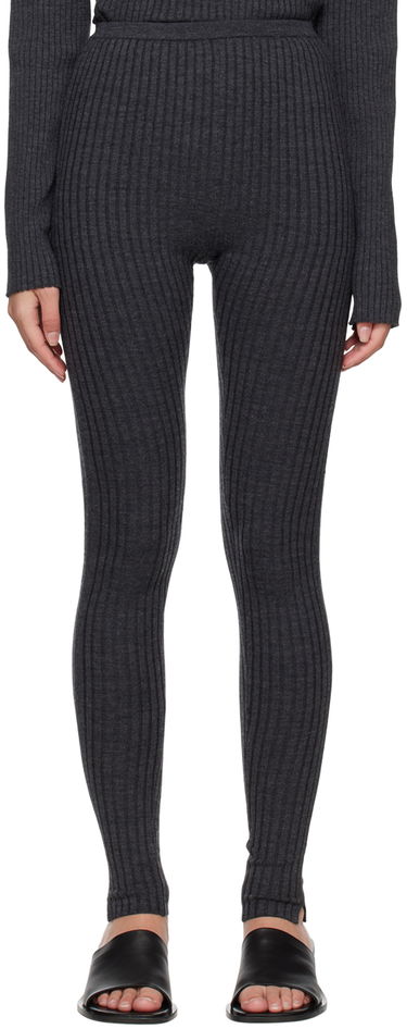 Legíny TOTEME TOTEME High-Rise Ribbed Knit Leggings Šedá | 231-2003-321, 0