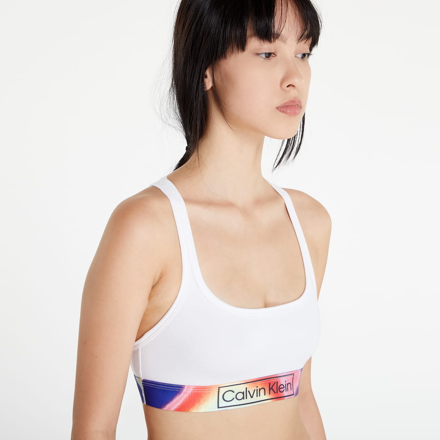 Podprsenka CALVIN KLEIN Organic Cotton Bralette Pride Biela | QF6825E 100, 0