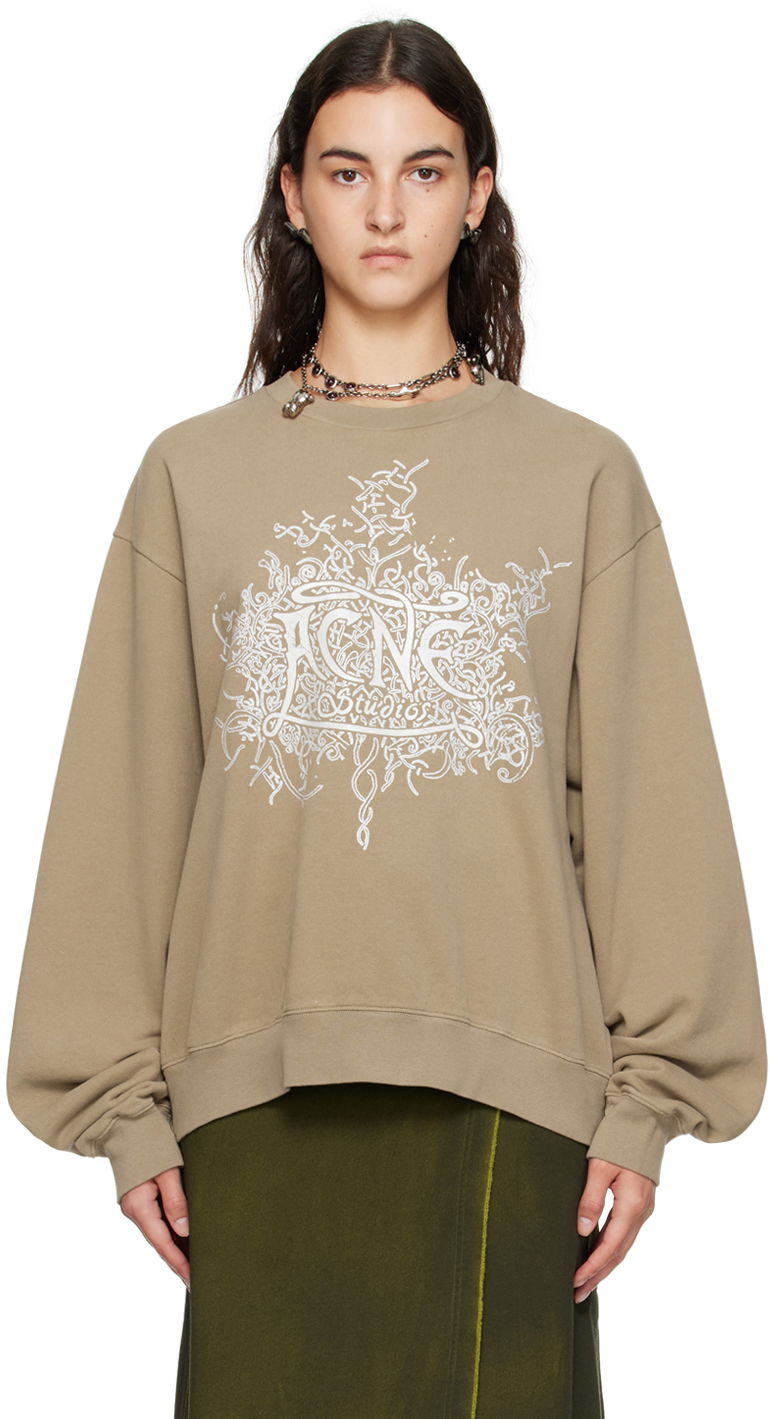 Mikina Acne Studios Glow In The Dark Sweatshirt Béžová | BI0185-, 0