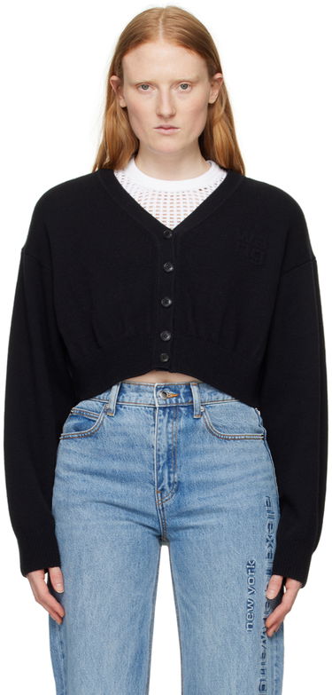 Sveter Alexander Wang Cropped Cardigan Čierna | 4KC2243005, 0
