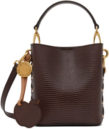 Kabelka Stella McCartney Stella McCartney Frayme Scale-Embossed Bucket Bag Hnedá | 7B0093WP0426, 0