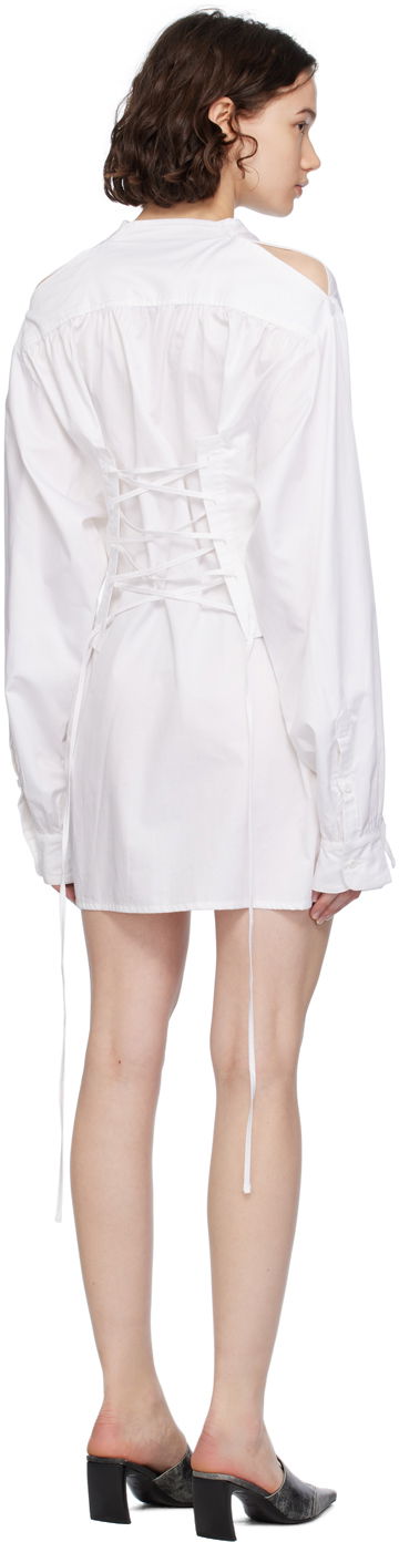 Šaty Ottolinger Ottolinger Lace-Up Mini Dress Biela | 1100301, 2