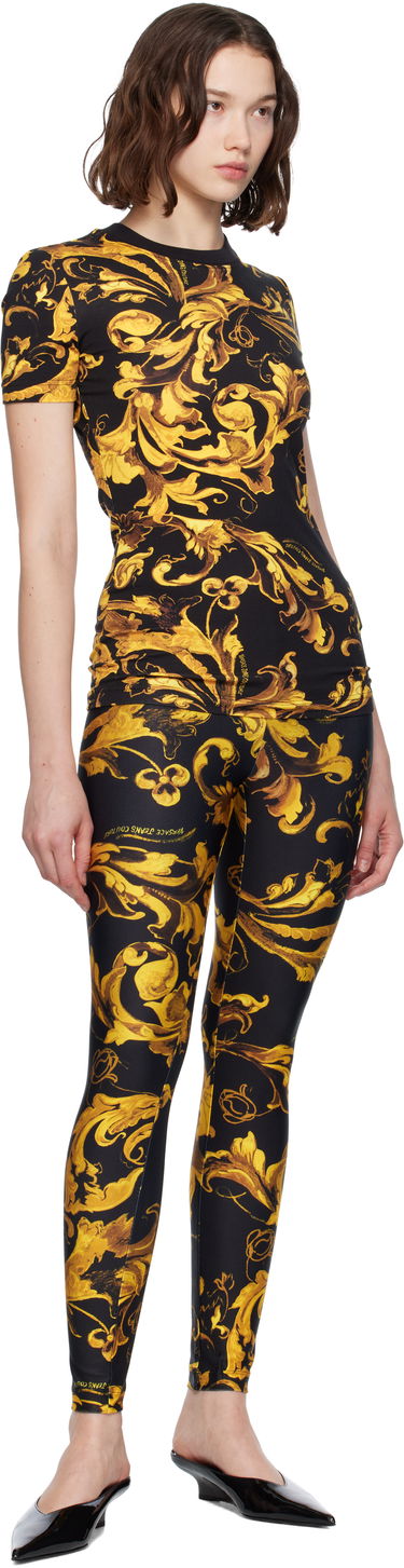 Tričko Versace Versace Jeans Couture Barocco Jersey T-shirt Čierna | E79HAH608_EJS504, 3