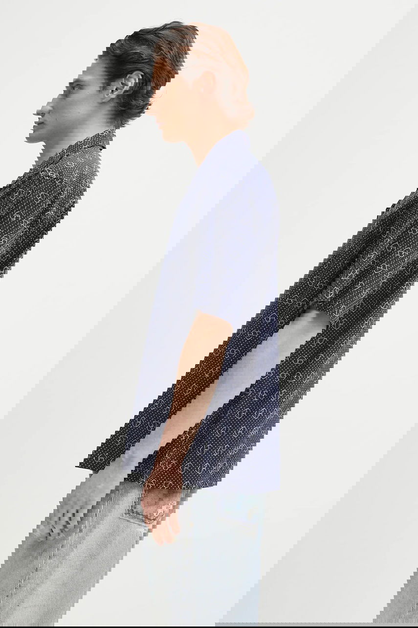 Košeľa Carhartt WIP Short-Sleeve Furoshiki Shirt, relaxed, classic collar Navy | I034549.2UIXX, 1