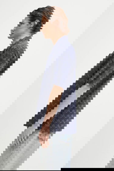 Košeľa Carhartt WIP Short-Sleeve Furoshiki Shirt, relaxed, classic collar Navy | I034549.2UIXX, 1