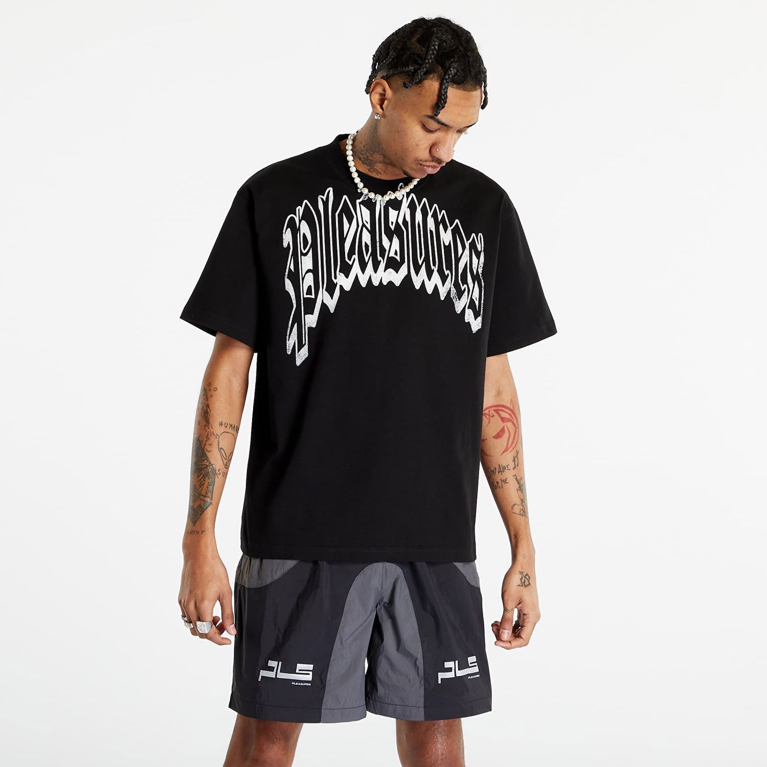 Tričko Pleasures Twitch Heavyweight T-Shirt Čierna | P23SP028 BLACK, 1