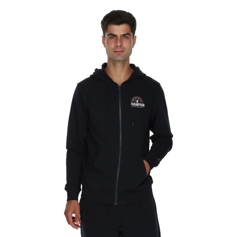 Mikina Champion Authentic Athletic Hooded Full Zip Sweatshirt Čierna | 222112-BS501
