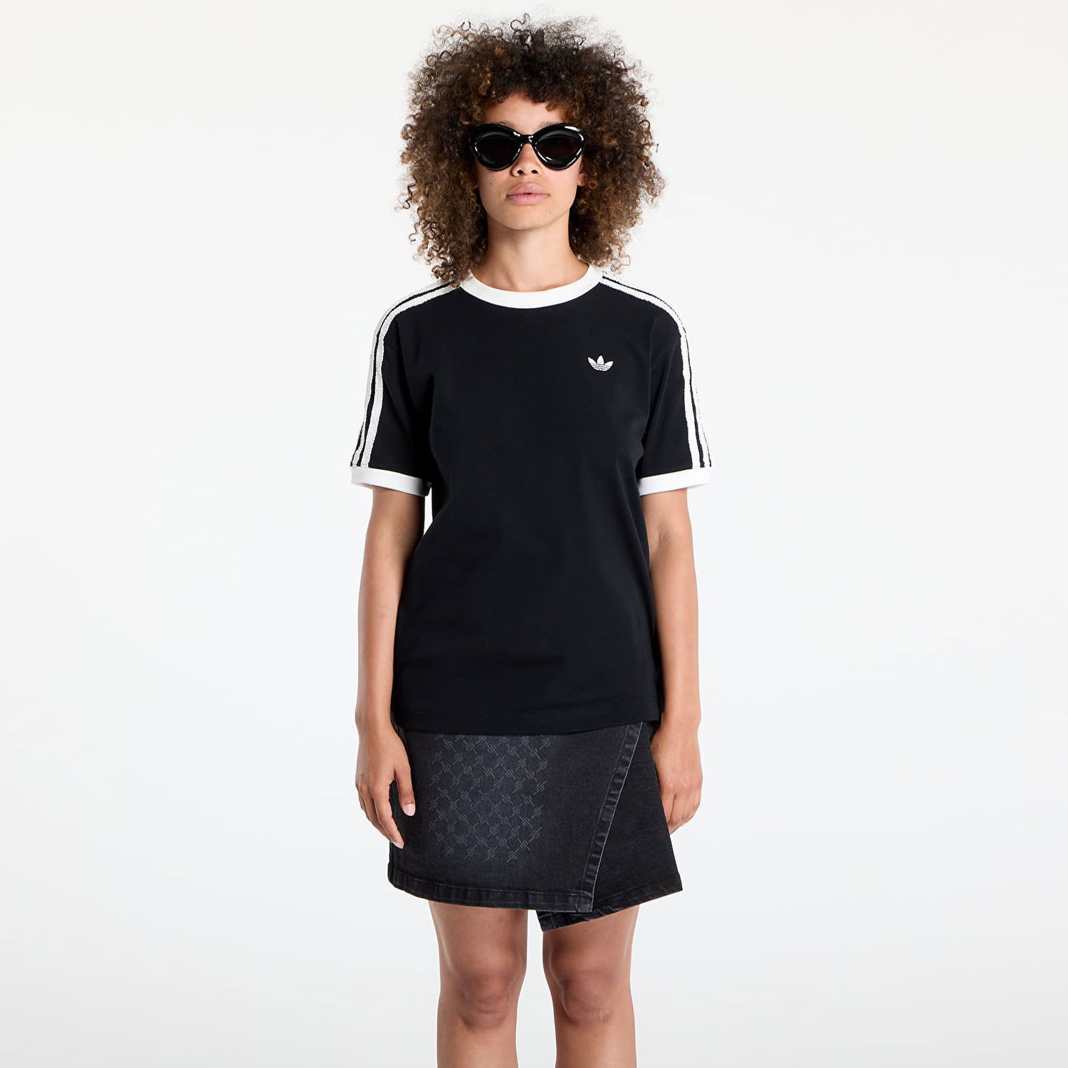 Tričko adidas Originals Originals Ruffle 3-Stripes Tee Čierna | KC8819, 0