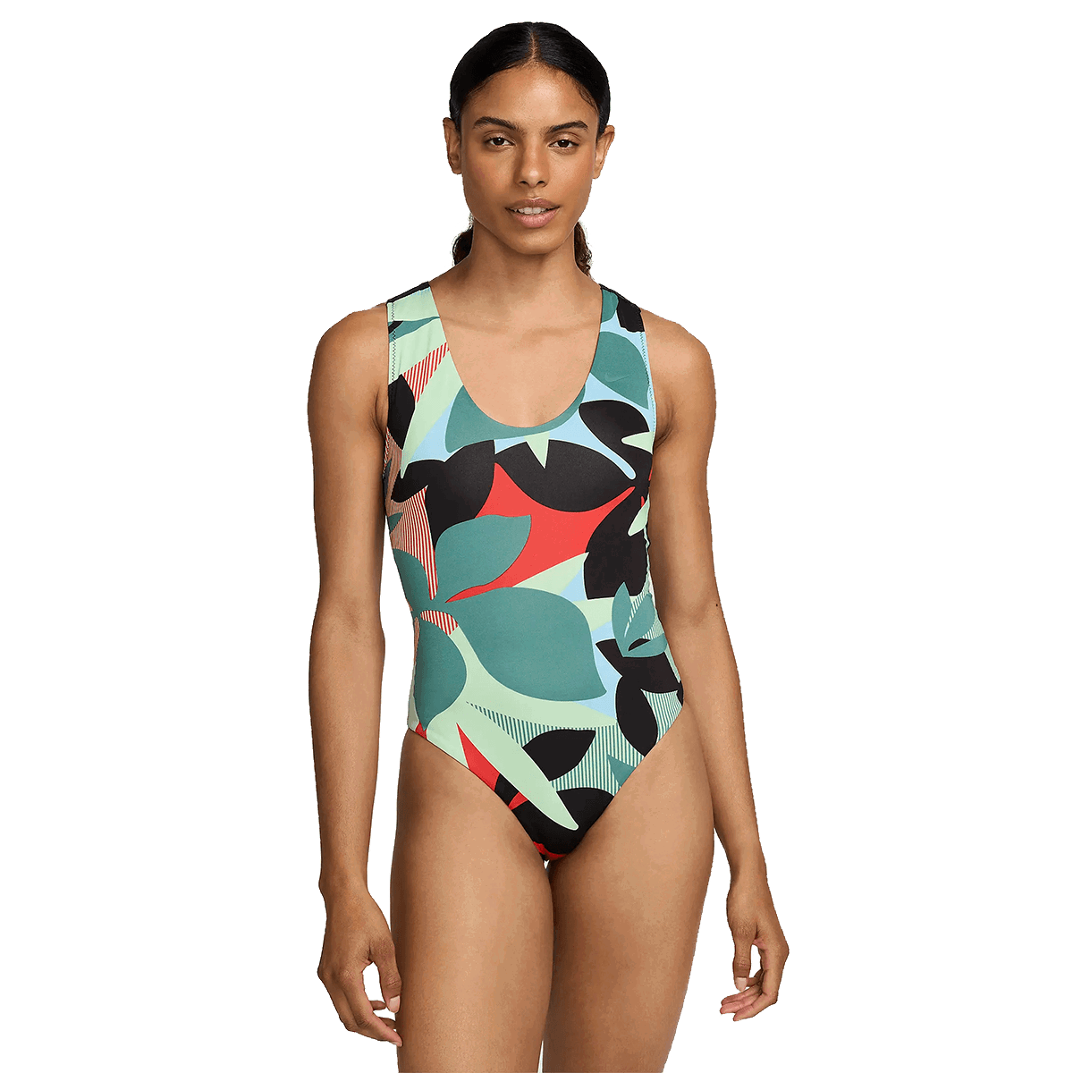 Plavky Nike Nike One-Piece Swimsuit Jungle Floral Rôznofarebný | NESSE317-990, 0