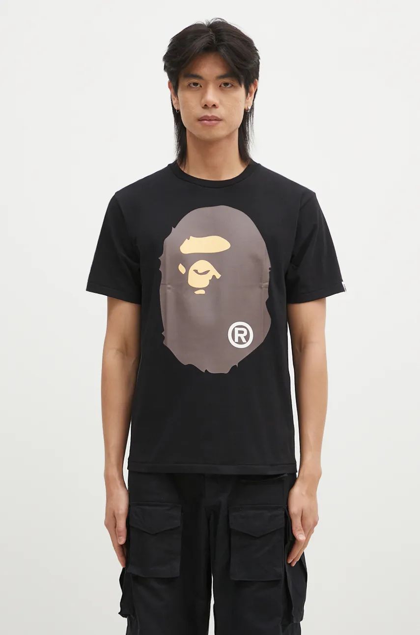 Tričko BAPE Big Ape Head Print T-Shirt Čierna | 1K80110002, 0