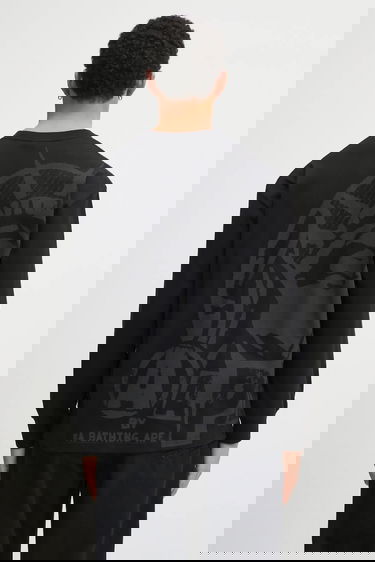 Tričko AAPE by A Bathing Ape Theme Main Stamp Graphic Long Sleeve T-Shirt Čierna | AAPLTM1752XXP, 2